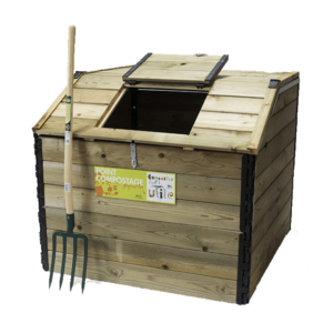 Composteur en bois 500L Douglas 80 x 80 x 85 cm 136688