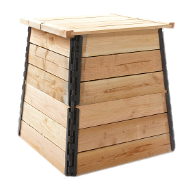 Composteur en bois Douglas 1800 L – 145 x 125 x 105 cm