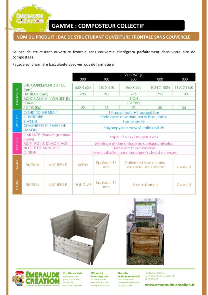 thumbnail of BAC STRUCTURANT OUVERTURE FRONTALE SANS COUVERCLE